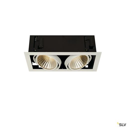 KADUX 2 DL weiß 3000K eckig 30° KADUX, Einbauleuchte, zweiflammig, LED,