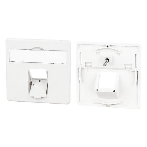 860056-02-I Zentralplatte 50 x 50 mm 1 Port, reinwei