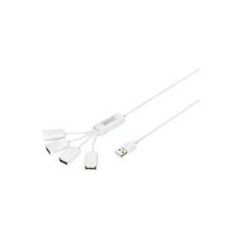 DA-70216 USB-Hub, USB-A-Stecker, 2.0, USB Ports 4
