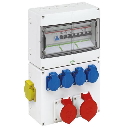 STV 1224-K-LAN Steckdosenkombination, grau, Schutzart I