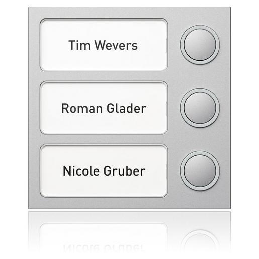 1875320 Portier Tastenmodul 3 WE, silber