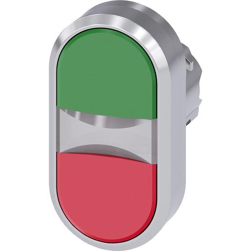 3SU1051-3AB42-0AA0 Doppeldrucktaster, beleuchtet, 22mm, run