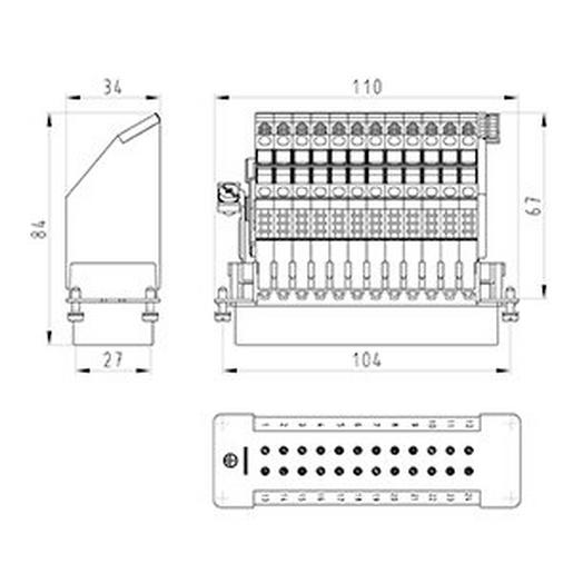 BAS SAS KL 24 4,0 50 Klemmenadapter-BAS SAS KL 24 4,0 50