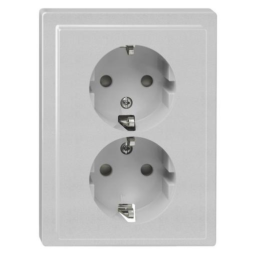 MEG2420-5060 SCHUKO-Doppel-Steckdose, Berührungsschut