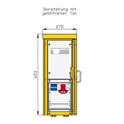8AP27530 Aufputzverteiler aus Edelstahl mit einem