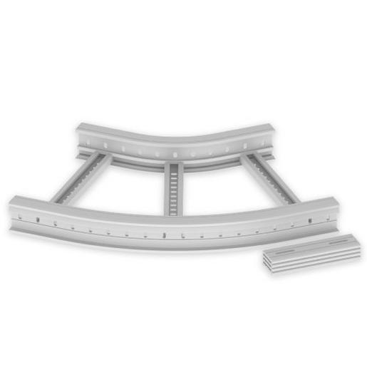 67516-04 Unex Flachbogen 45° 85x500 R300 aus U23X