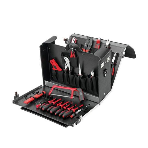 176350 Werkzeugkoffer Leder "Elektro", bestückt