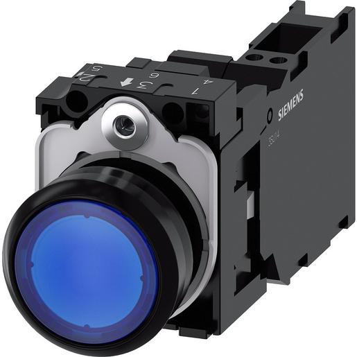 3SU1102-0AB50-3FA0 Drucktaster, beleuchtet, 22mm, rund, Kun