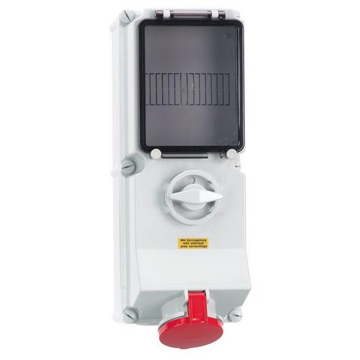 17164 Wanddose-Schalt. 16A 4p 400V 6h, IP44