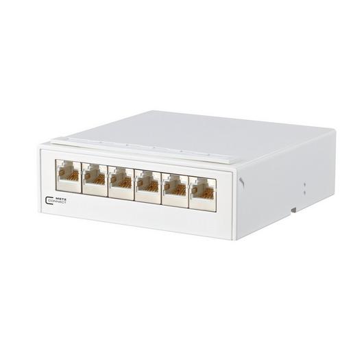 130862-21-E E-DAT C6 6x8 AP-Verteiler Cat.6, reinwei