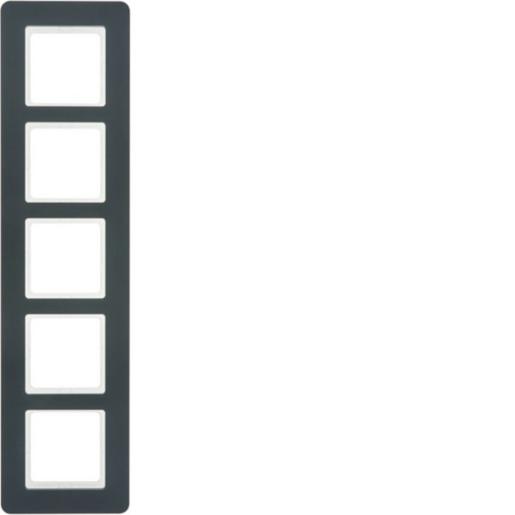 10156186 Rahmen 5fach, Q.7, anthrazit samt