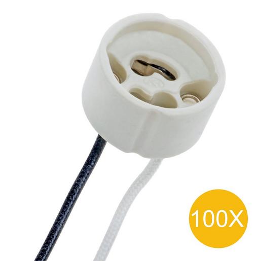 144684 100-Pack Keramik Fassung GU10 250V 100W