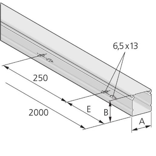 PIK60/40S Kanal mit deckel 60x40x2000
