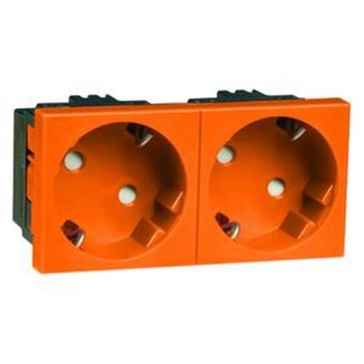 D 6212.33 EMS SI WI Concept 45 Steckdose SCHUKO 2f. , orange