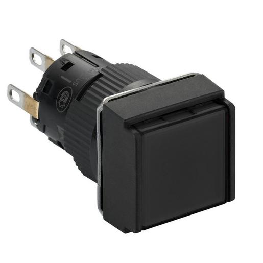 XB6ECA22P Drucktaster, schwarz Ø 16, flach, o. Ras