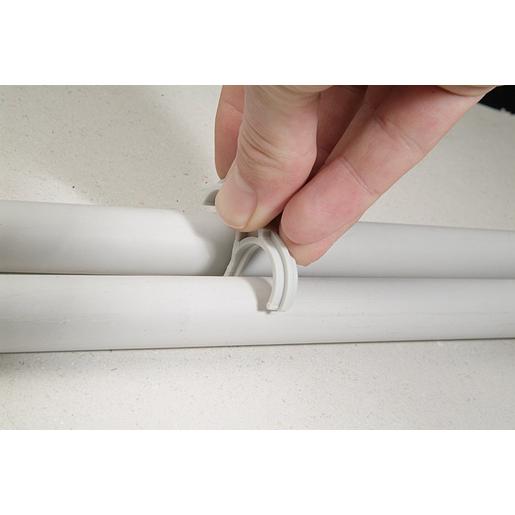 HDSS 10 H0 hellgrau Doppelsteckschelle, für Rohrverlegung,