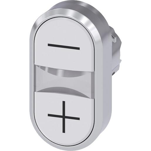 3SU1050-3AB66-0AL0 Doppeldrucktaster, 22mm, rund, Metall, h