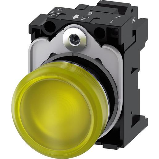 3SU1156-6AA30-3AA0 Leuchtmelder, 22mm, rund, Metall, hochgl