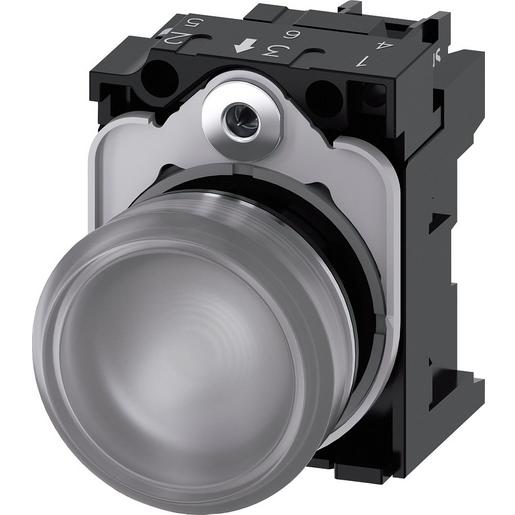 3SU1152-6AA70-1AA0 Leuchtmelder, 22mm, rund, Metall, hochgl