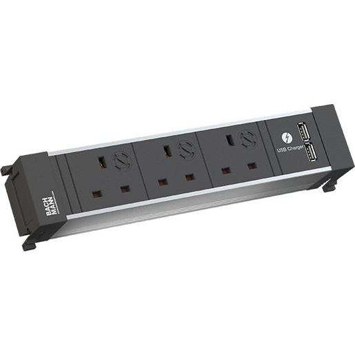 916.1229 POWER FRAME 3xUK 90° 1xUSB dop 0,2m GST1