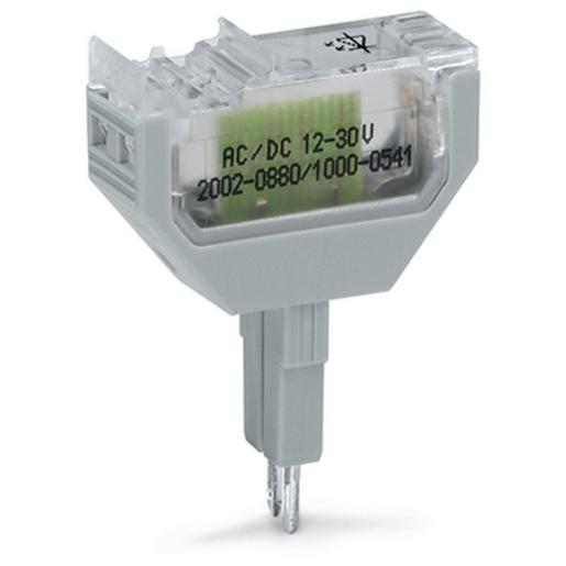 2002-880/1000-541 Bauelementestecker2-poligLED rotgrau