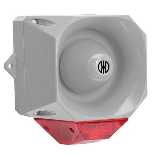 441.110.55 Blitz-Sirene WM 32 Töne 9-60VDC GY/RD