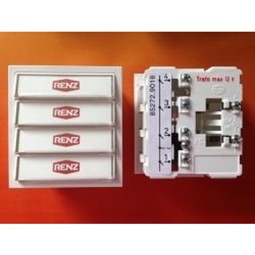 97-9-85272 weiß Tastenmodul 4-fach RAL9016 weiß