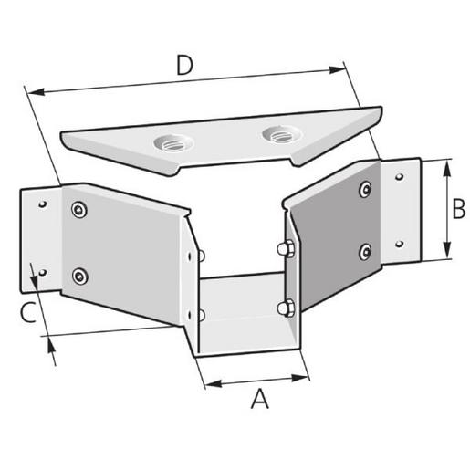 TFDF400/150 S T-Flansch Deckel in Flucht Hersteller Pf