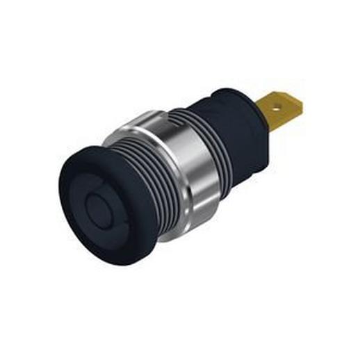 SEB 2610 F4.8 BLACK Sicherheitslaborbuchse, Schwarz, Vergold