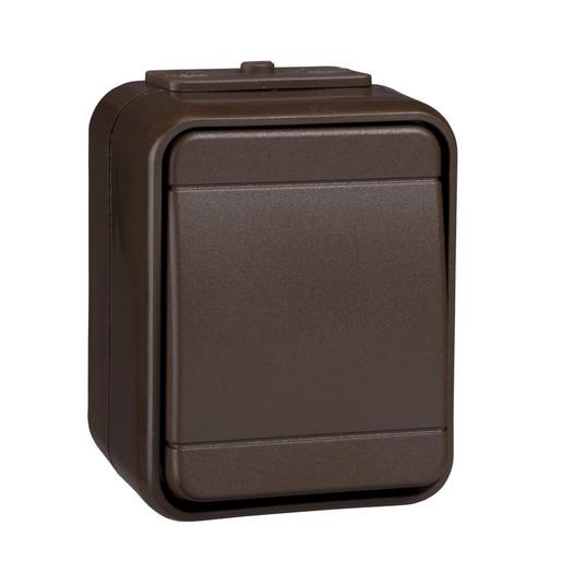 ELG442102 Taster 10A AQUATop Steckklemme sepiabrau