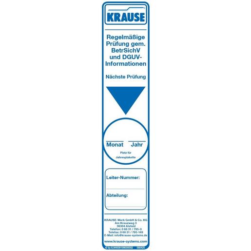 817006 Prüfaufkleber, Leitern und Tritte