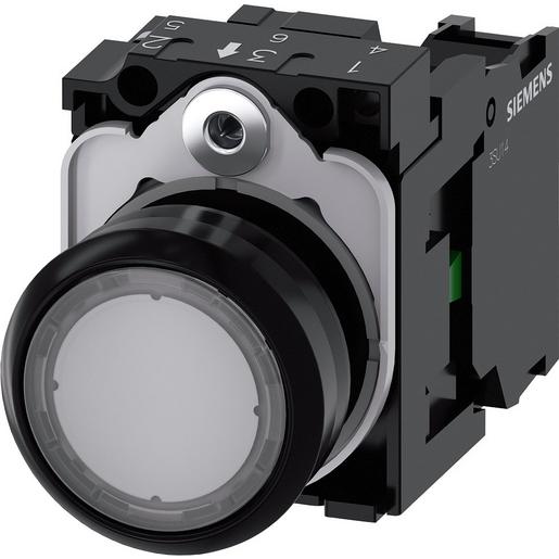 3SU1100-0AB70-1BA0 Drucktaster, 22mm, rund, Kunststoff, kla