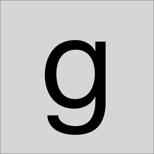 99222.013.G/K Folienziffer H 100 mm, Kleinbuchstabe g