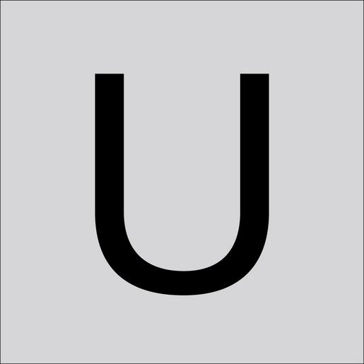 99223.003.U Folienziffer H 120 mm, Großbuchstabe U