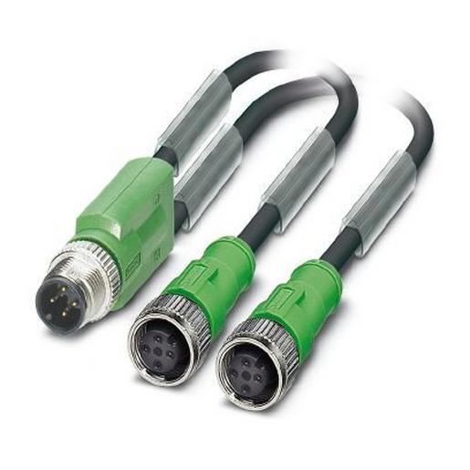 SAC-3P-M12Y/2X0,6-PUR/M12FS B Sensor-/Aktor-Kabel