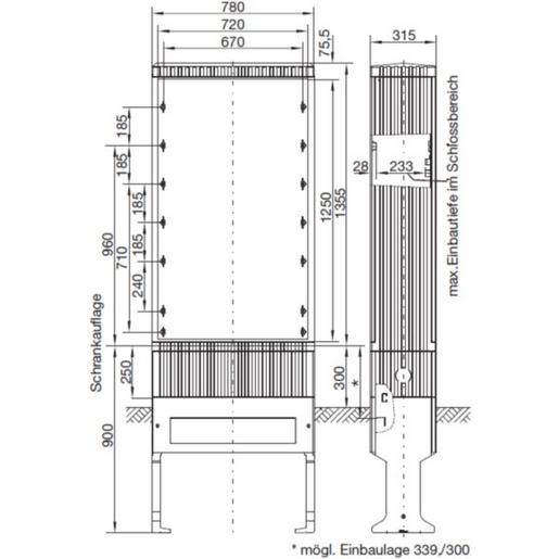 ZAL131 Kabelverteilerschrank Gr.1/1355, leer