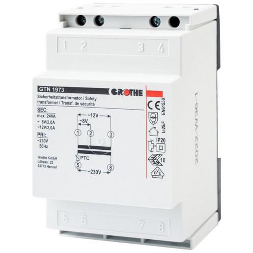GT 1973 Sicherheitstransformator, 8/12V AC (2,0/