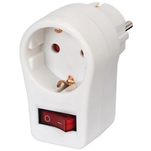 1508070 Adapterstecker Schutzkontakt mit Schalte