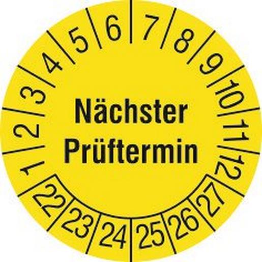 182761 Prüfplakette Nächster Prüftermin 22