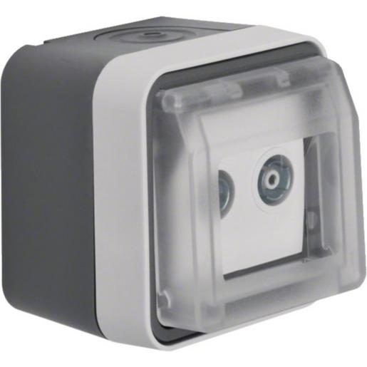 12033515 Antennen-Steckdo 2Lo Einzeldo AP W.1 gra