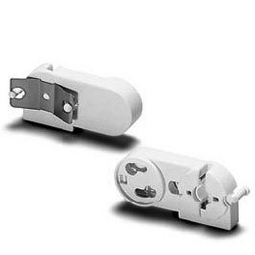 101769 Einbaufassung, G13, PC, weiß