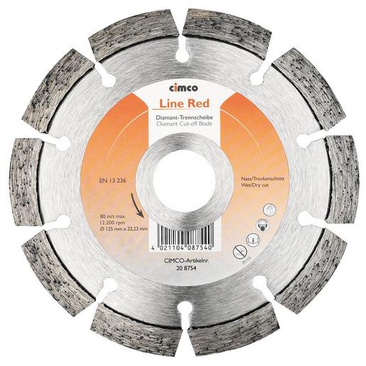208754 DIAMANT-Trennscheiben LINE RED, 125 mm Ø
