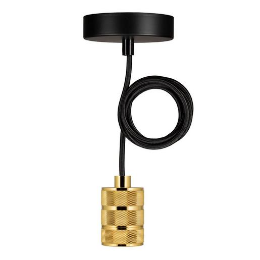 141472 Pendelleuchte Riga E27 Gold 1.5M 2C Schw