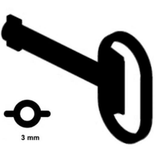 FZ459 Ersatzschlüssel,univers,Doppelbart 3mm