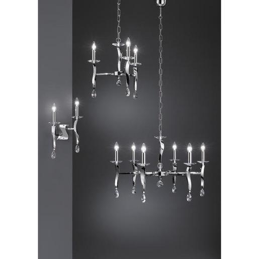 809052 Wandleuchte, chrom glänzend, E14, 2x40 W