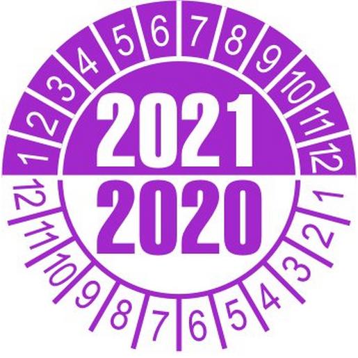 INP-G-21 Prüfplakette 20/21, violett, 35 mm/Preis