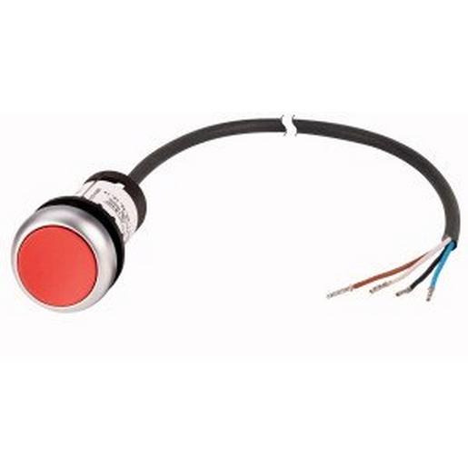 C22-D-R-K01-P62 Drucktaste, flach, tastend, 1 Ö, Kabel (
