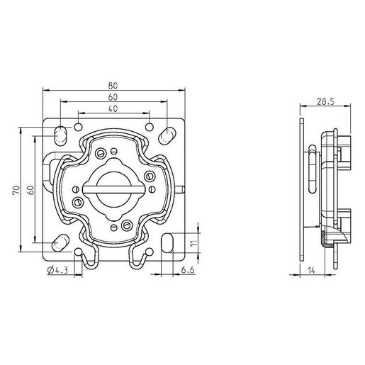 4015K-23 Click-Abrolllager Vorbau-/Aufsatzelement