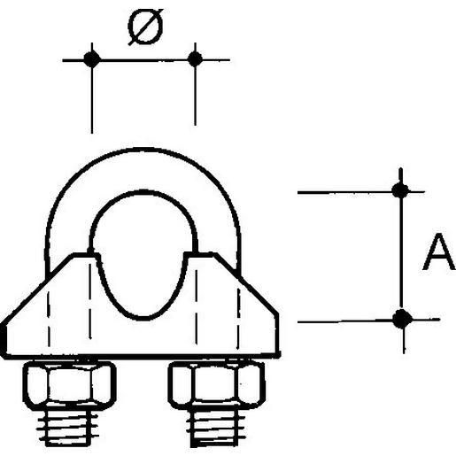 CWG-23 E-KLIPS, Seilklemme, Ø 6,5 mm, Seil-Ø 2-