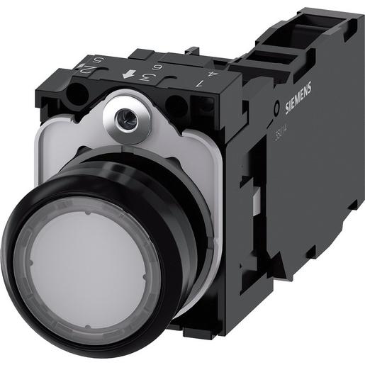 3SU1103-0AB70-1FA0 Drucktaster, beleuchtet, 22mm, rund, Kun